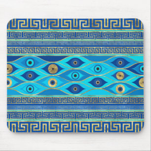 Griechisches Eye und griechisches Schlüsselorname Mousepad
