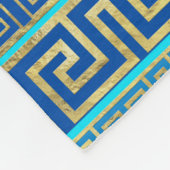 Griechisches Eye und griechisches Schlüsselornamen Fleecedecke (Ecke)