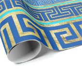 Griechisches Eye und griechisches Schlüsselornamen Geschenkpapier (Rolleneckpunkt)