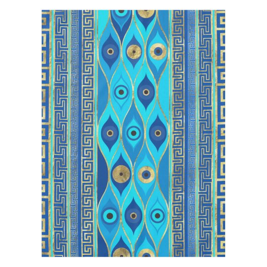 Griechisches Eye und griechisches Schlüsselornamen Tischdecke (Vorderseite)