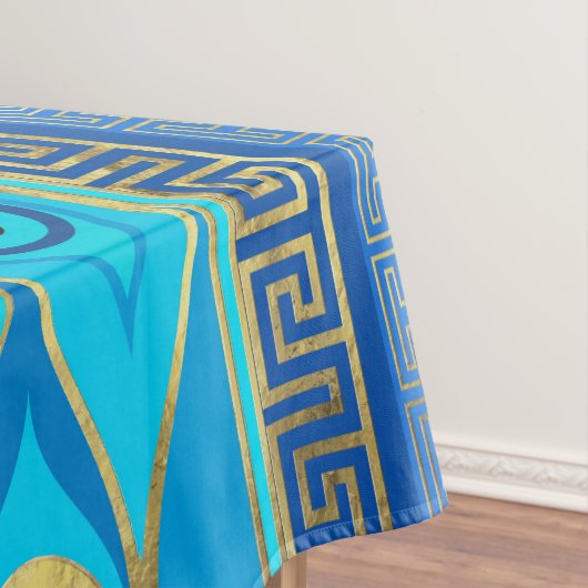 Griechisches Eye und griechisches Schlüsselornamen Tischdecke (Beispiel)
