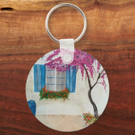 Griechisches Fenster Schlüsselanhänger (Vorderseite)