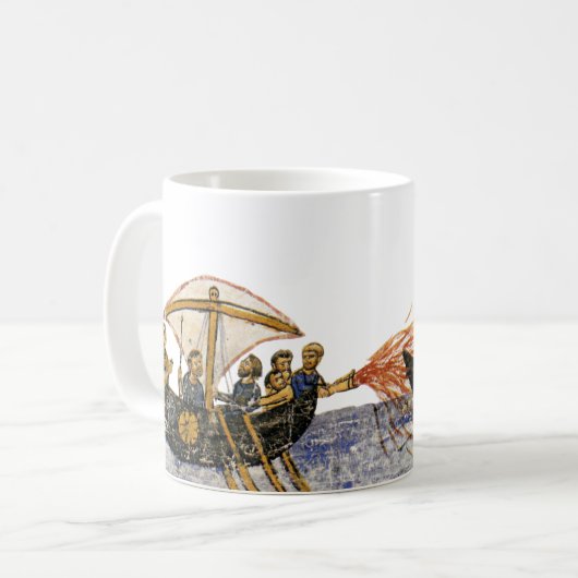 Griechisches Feuer Kaffeetasse (Vorderseite Links)