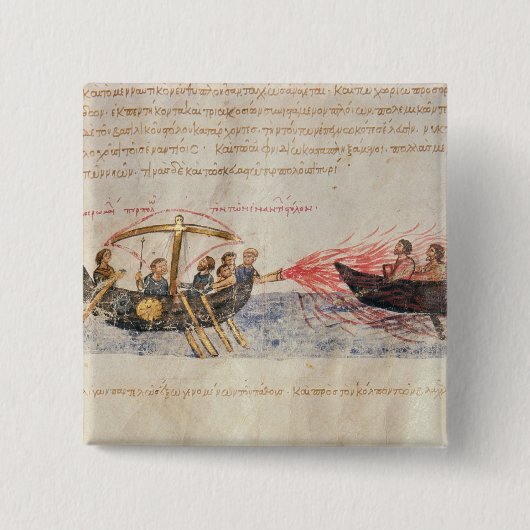 Griechisches Feuer (Pergament) Button (Vorderseite)