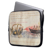 Griechisches Feuer (Pergament) Laptopschutzhülle (Vorderseite Links)