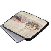 Griechisches Feuer (Pergament) Laptopschutzhülle (Vorne Knopf)