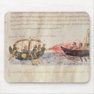 Griechisches Feuer (Pergament) Mousepad