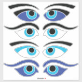 Griechisches Fischerboot Auge Aufkleber (Blatt)
