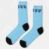Griechisches Fischerboot Schutzaugen Blau Socken (Linkes Detail)
