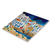 Griechisches Fischerdorf Griechenland Küste Reise Fliese (Seite)