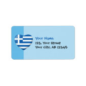 Griechisches Flag Adressaufkleber (Vorne)