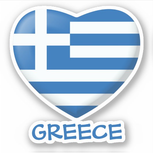 Griechisches Flag Aufkleber (Vorderseite)