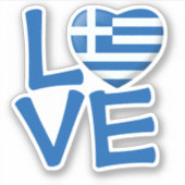 Griechisches Flag Aufkleber (Vorderseite)
