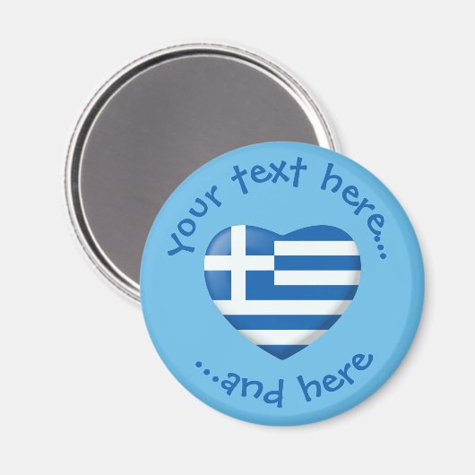 Griechisches Flag Magnet (Vorderseite/Rückseite)