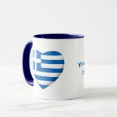 Griechisches Flag Tasse (Vorderseite Links)