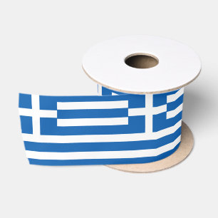 Griechisches Flaggenband, patriotisches Griechenla Satinband