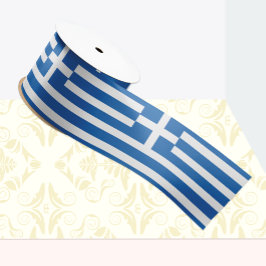 Griechisches Flaggenband, patriotisches Griechenla Satinband