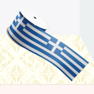 Griechisches Flaggenband, patriotisches Griechenla Satinband