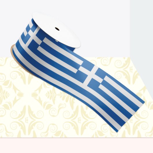 Griechisches Flaggenband, patriotisches Griechenla Satinband