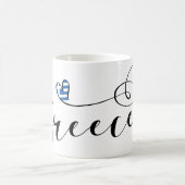 Griechisches Flaggenherz, Griechenland Kaffeetasse (Mittel)