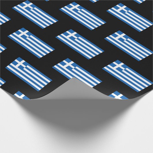Griechisches Flaggenmuster Geschenkpapier (Ecke)