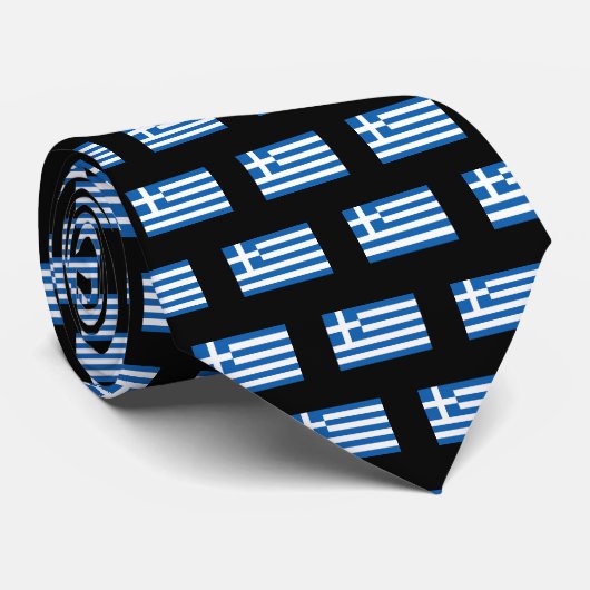 Griechisches Flaggenmuster Krawatte (Gerollt)
