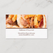 Griechisches Food Gyros Mobile Café Visitenkarte (Rückseite)