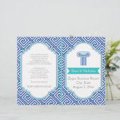 Griechisches Hauptmuster und Hochzeitsprogramm mit (Stehend Vorderseite)