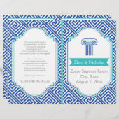 Griechisches Hauptmuster und Hochzeitsprogramm mit (Vorne/Hinten)