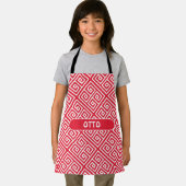 Griechisches Hauptrot-Minimalmuster Schürze (Insitu)
