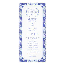 Griechisches Hochzeitsprogramm Werbekarte