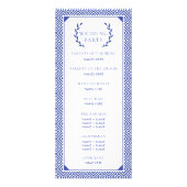 Griechisches Hochzeitsprogramm Werbekarte (Hinten)