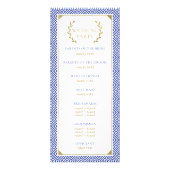 Griechisches Hochzeitsprogramm Werbekarte (Hinten)