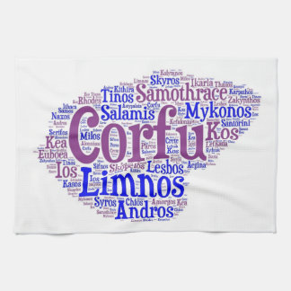 Griechisches Insel-Geschirrtuch Küchentuch