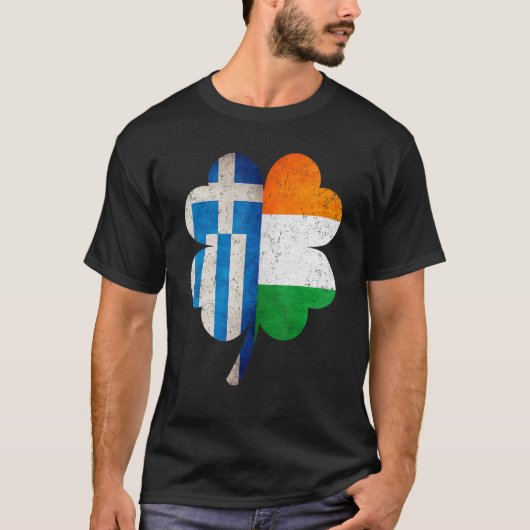 Griechisches irisches Kleeblatt Griechenland Irlan T-Shirt (Vorderseite)