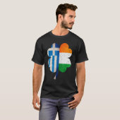 Griechisches irisches Kleeblatt Griechenland Irlan T-Shirt (Vorne ganz)