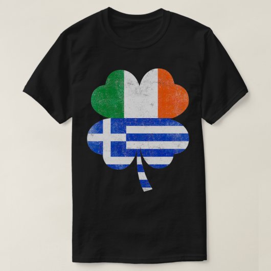 Griechisches irisches Kleeblatt Griechenland Irlan T-Shirt (Design vorne)