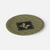 Griechisches klassisches Design in Gold und Schwar Pappteller (Schrägansicht)