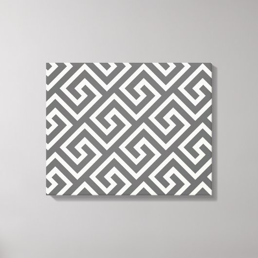 Griechisches klassisches Viereckmuster Leinwanddruck (Vorderseite)