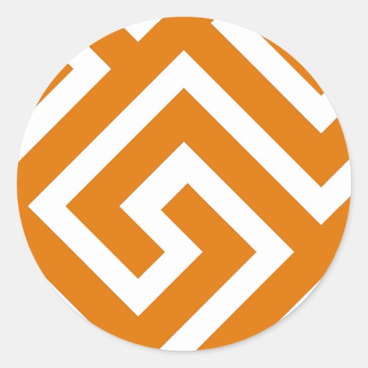 Griechisches klassisches Viereckmuster Runder Aufkleber (Vorderseite)