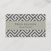 Griechisches klassisches Viereckmuster Visitenkarte (Vorderseite)