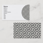Griechisches klassisches Viereckmuster Visitenkarte (Vorne/Hinten)