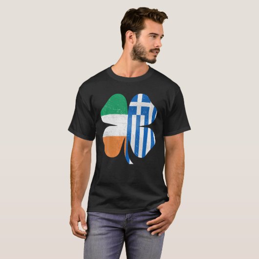 Griechisches Kleeblatt Griechenland Irland St. Pat T-Shirt (Vorne ganz)