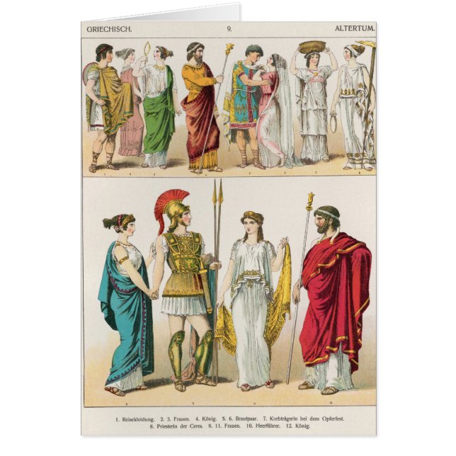 Griechisches Kleid, von 'Trachten der Voelker, (Vorne)