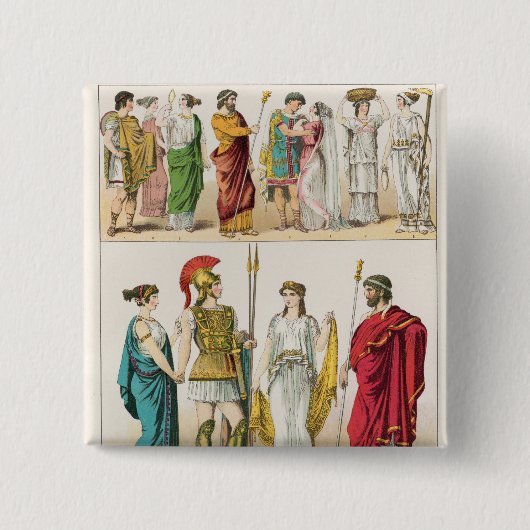 Griechisches Kleid, von 'Trachten der Voelker, Button (Vorderseite)