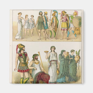 Griechisches Kleid, von "Trachten der Voelker", Magnet