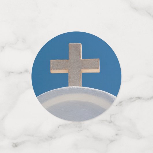 Griechisches Kreuz Konfetti (Klein Vorderseite)