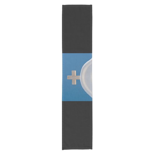 Griechisches Kreuz Kurzer Tischläufer (Vorderseite)