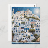 Griechisches Küstendorf Griechenland Seehäuser Postkarte (Vorne/Hinten)