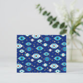 Griechisches Mati Mataki - Schutz des bösen Auges Postkarte (Stehend Vorderseite)